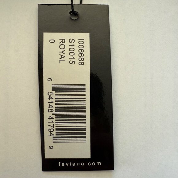 Faviana Off the Shoulder Evening Gown Maxi S10015 Royal Blue Size 0 NWT - Picture 4 of 4